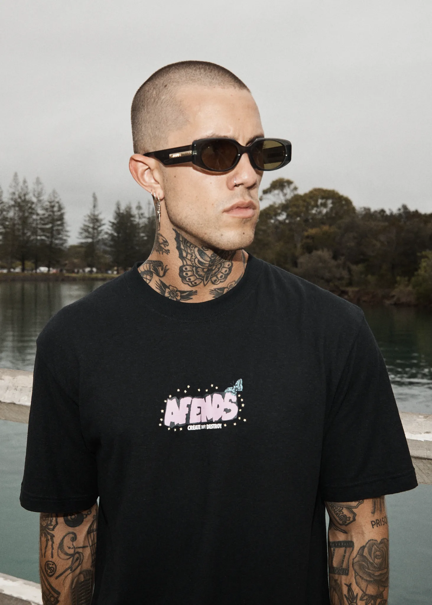 AFENDS Mens Universe - Retro Tee - Black sold by Afends product image thumbnail 2