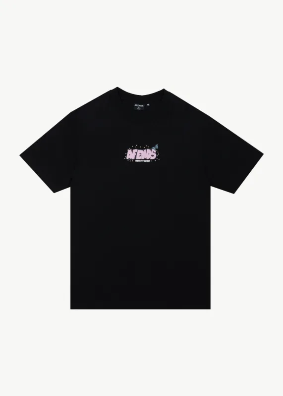 AFENDS Mens Universe - Retro T-Shirt - Black sold by Afends