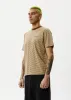 AFENDS Mens Invisible - Retro T-Shirt - Toffee Stripe sold by Afends