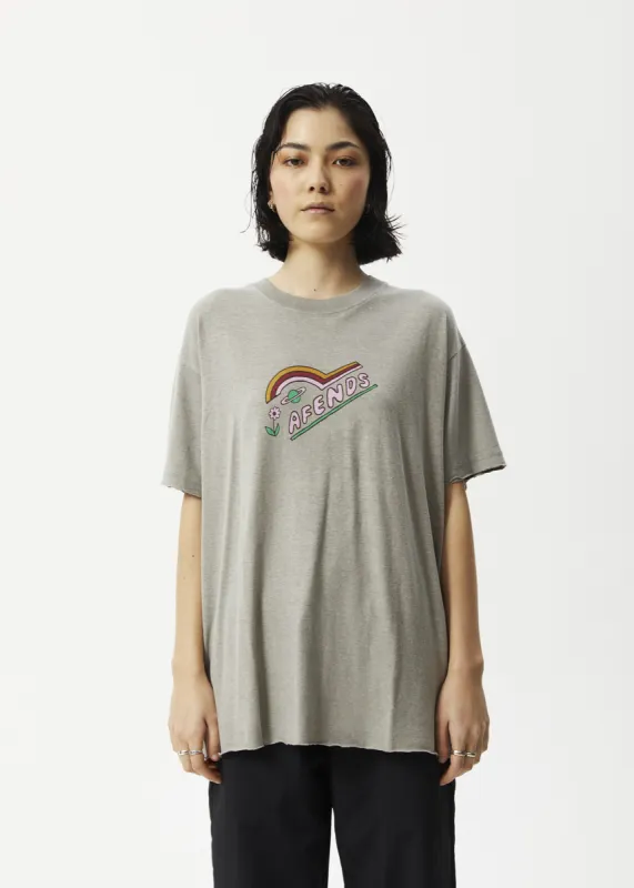 AFENDS Womens Day Dream Slay - Oversized Graphic T-Shirt - Olive sold by Afends