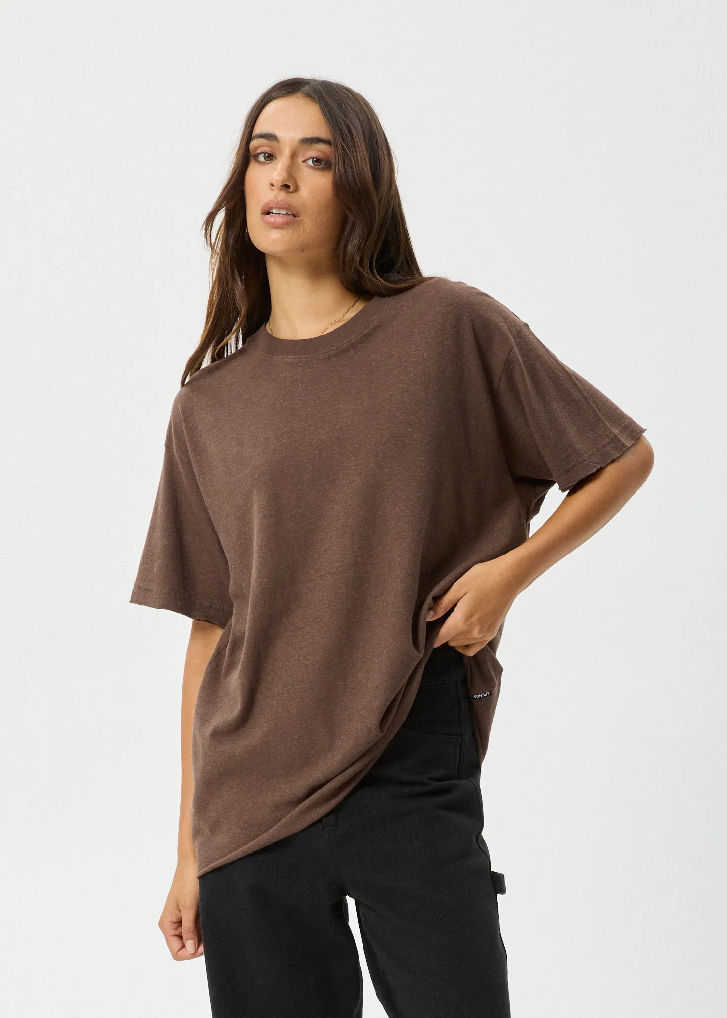 AFENDS Womens Slay - Oversized Tee - Coffee sold by Afends product image thumbnail 3
