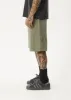 AFENDS Mens Harper - Canvas Workwear Short 22" - Olive sold by Afends