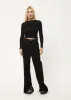 AFENDS Womens Peony - Ribbed Long Sleeve Top - Black sold by Afends