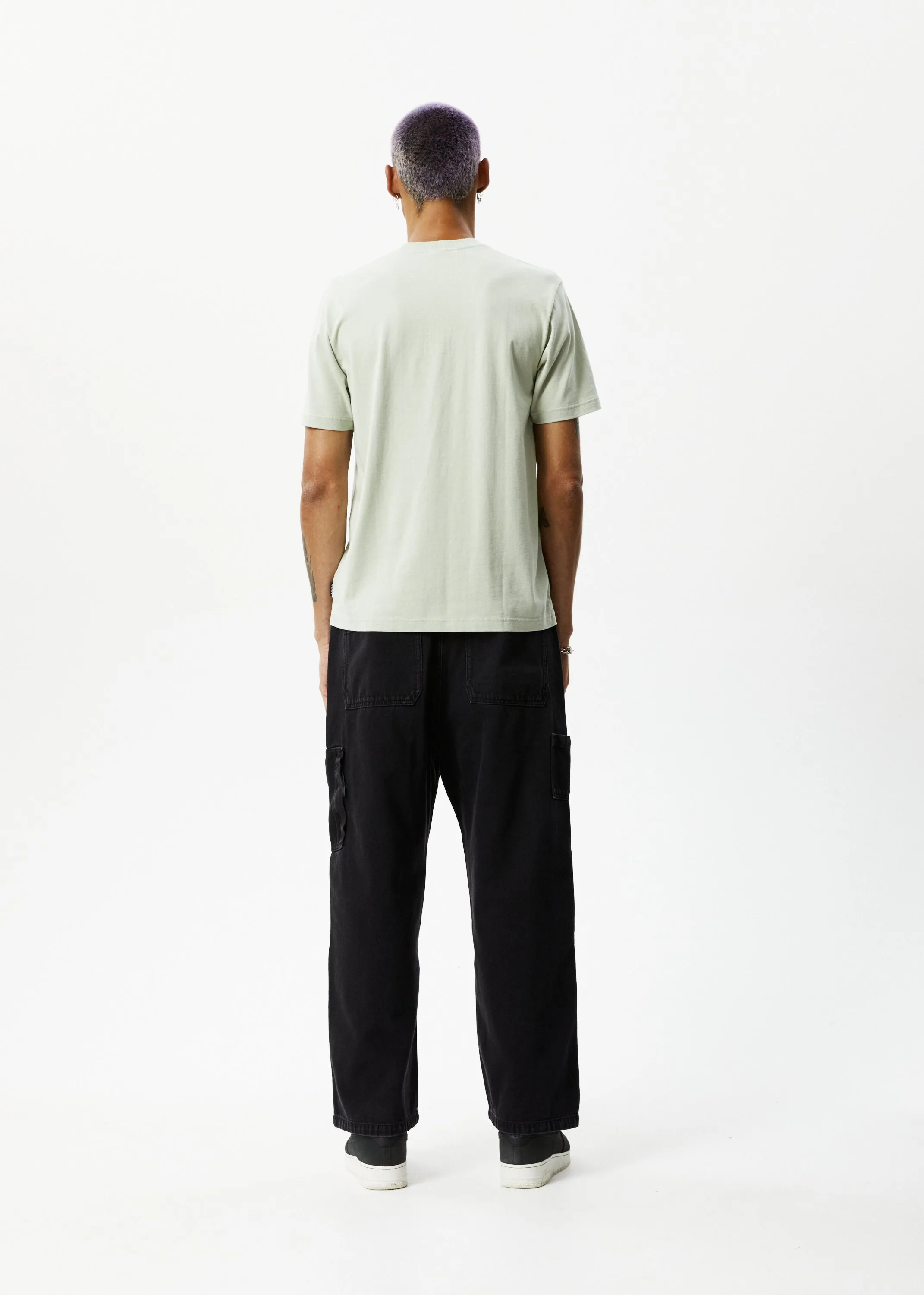 AFENDS Mens Limits - Graphic Retro T-Shirt - Eucalyptus sold by Afends product image thumbnail 5