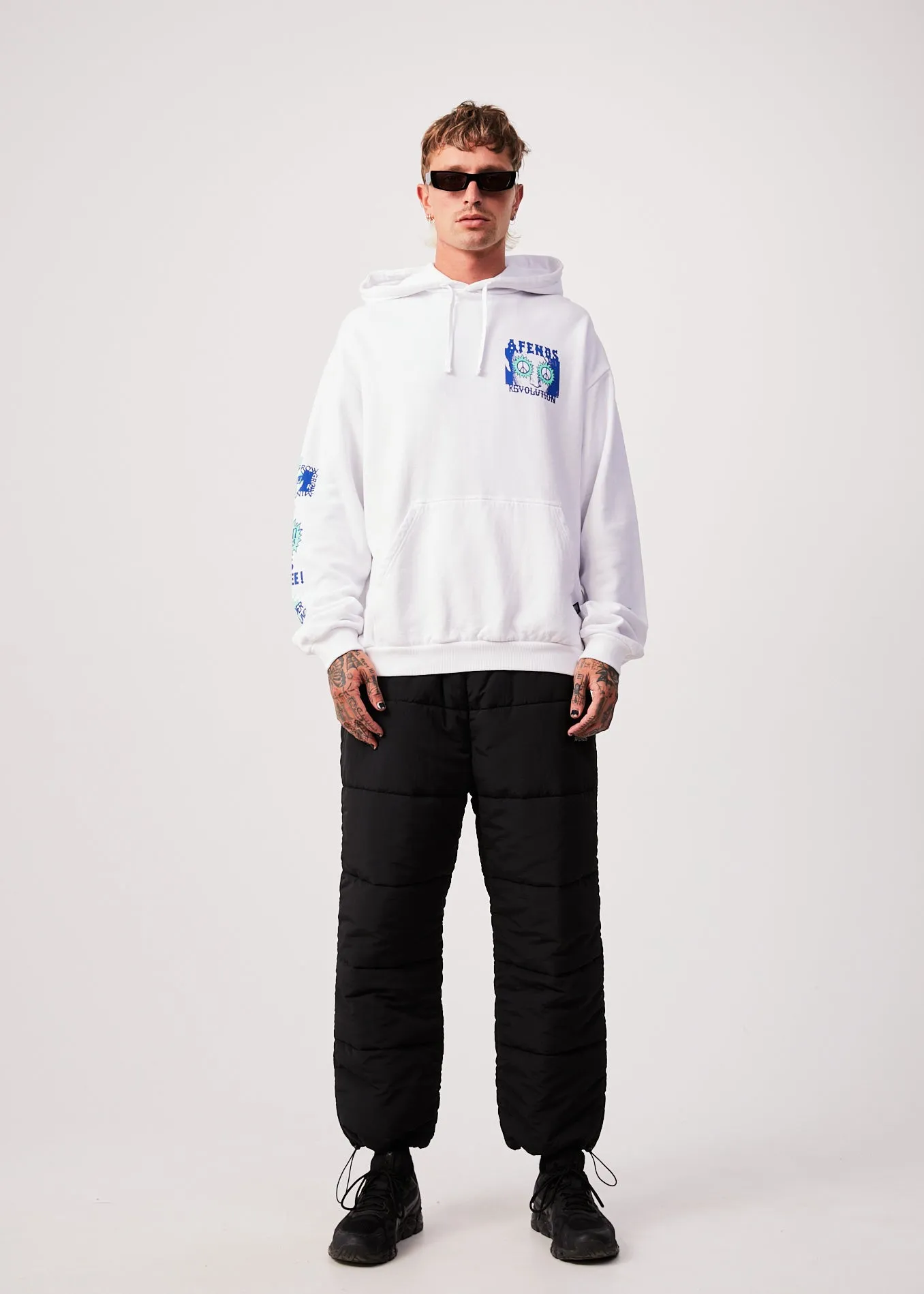 AFENDS Mens Utopia - Graphic Hoodie - White sold by Afends product image thumbnail 3