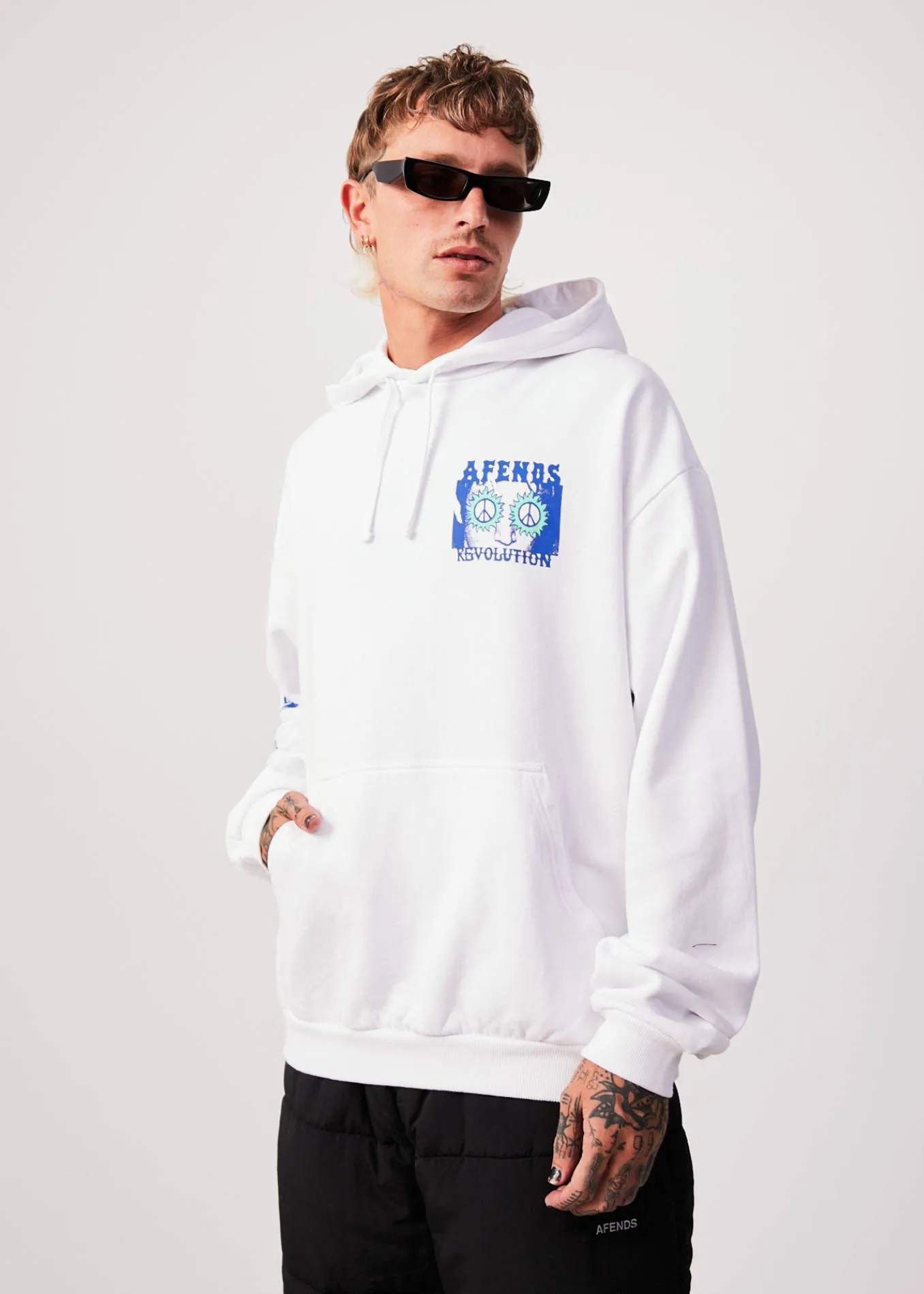 AFENDS Mens Utopia - Graphic Hoodie - White sold by Afends