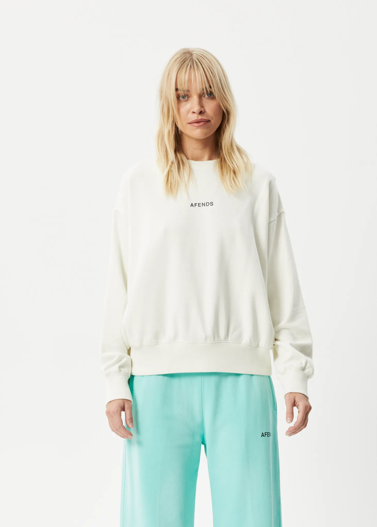 AFENDS Womens Boundless - Crew Neck Jumper - Off White sold by Afends product image thumbnail 4