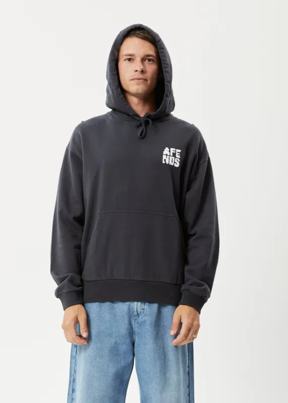 AFENDS Mens Choose Life - Hoodie - Charcoal sold by Afends