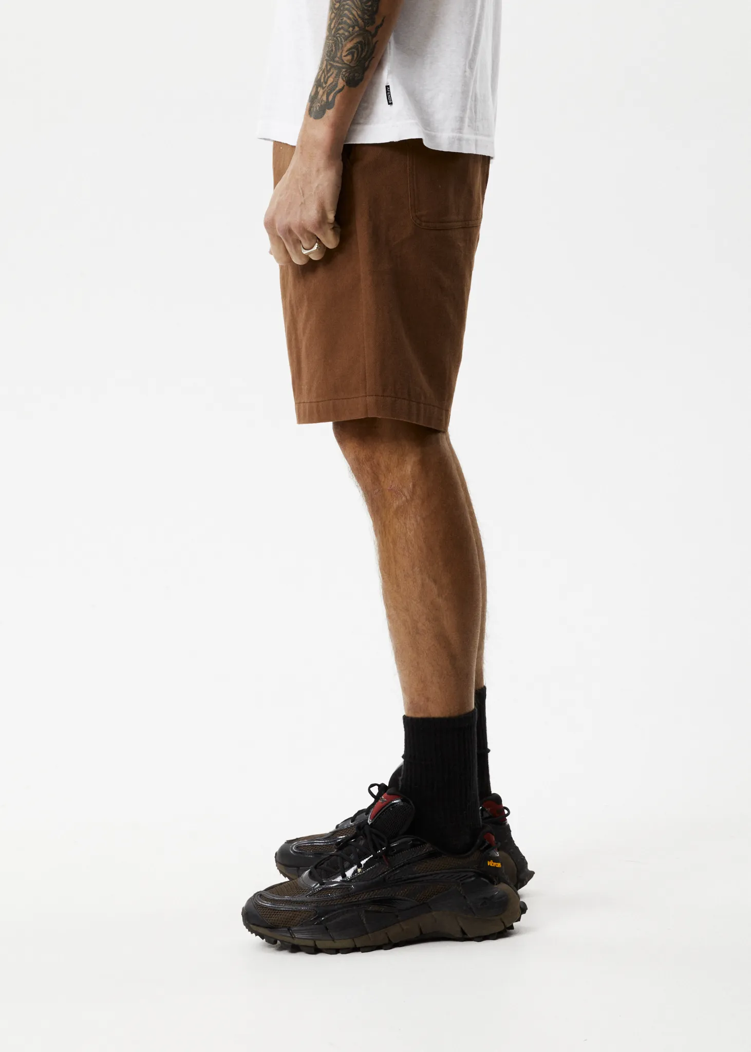 AFENDS Mens Ninety Twos - Fixed Waist Shorts 19" - Toffee sold by Afends product image thumbnail 3