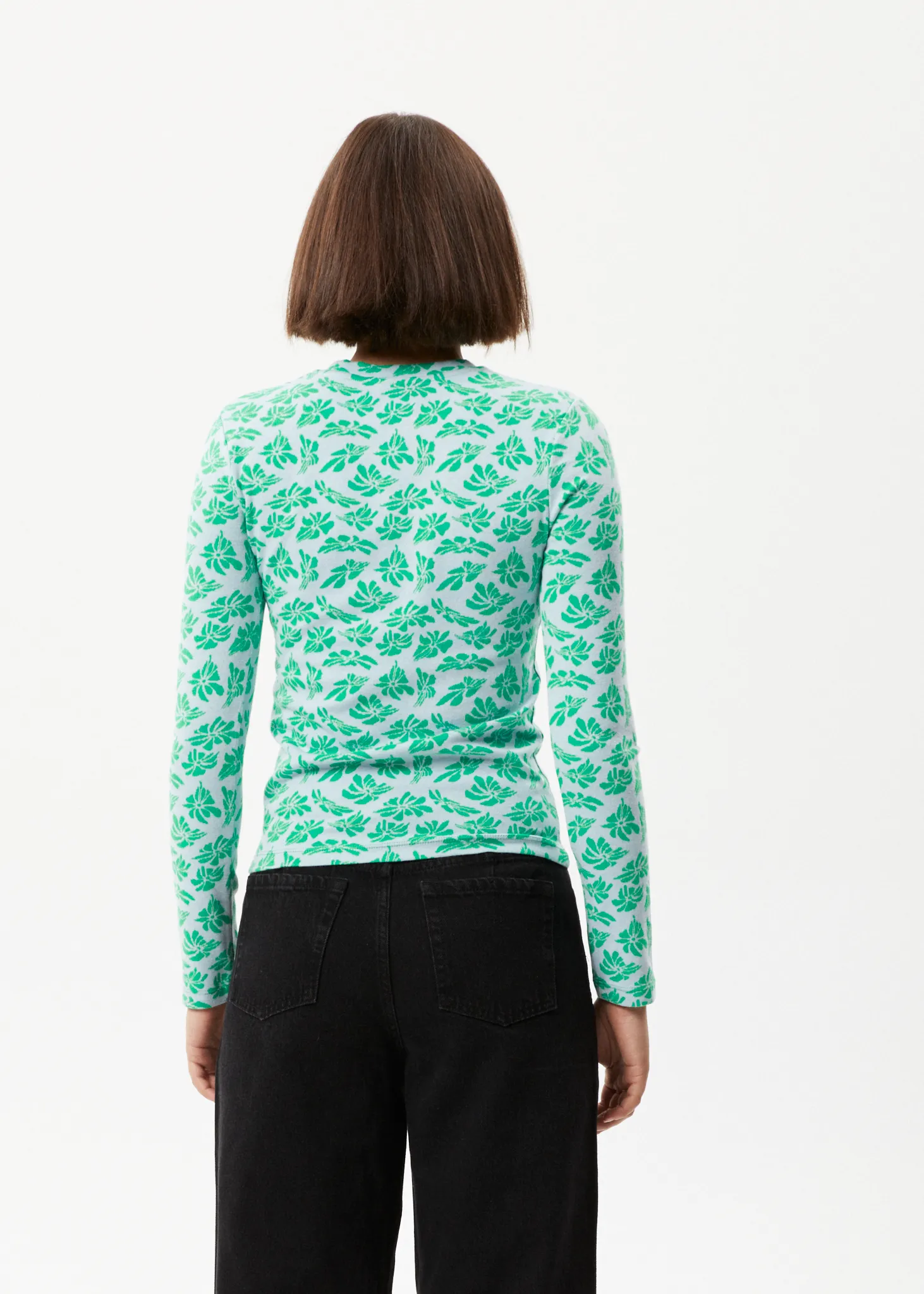 AFENDS Womens See You - Cut Out Long Sleeve Top - Powder Blue sold by Afends product image thumbnail 4