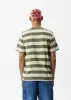 AFENDS Mens Needle - Retro Logo T-Shirt - Cypress Stripe sold by Afends