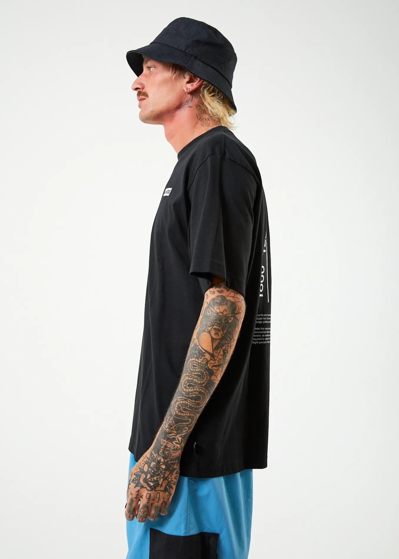 AFENDS Mens Information - Retro Graphic T-Shirt - Black sold by Afends product image thumbnail 4