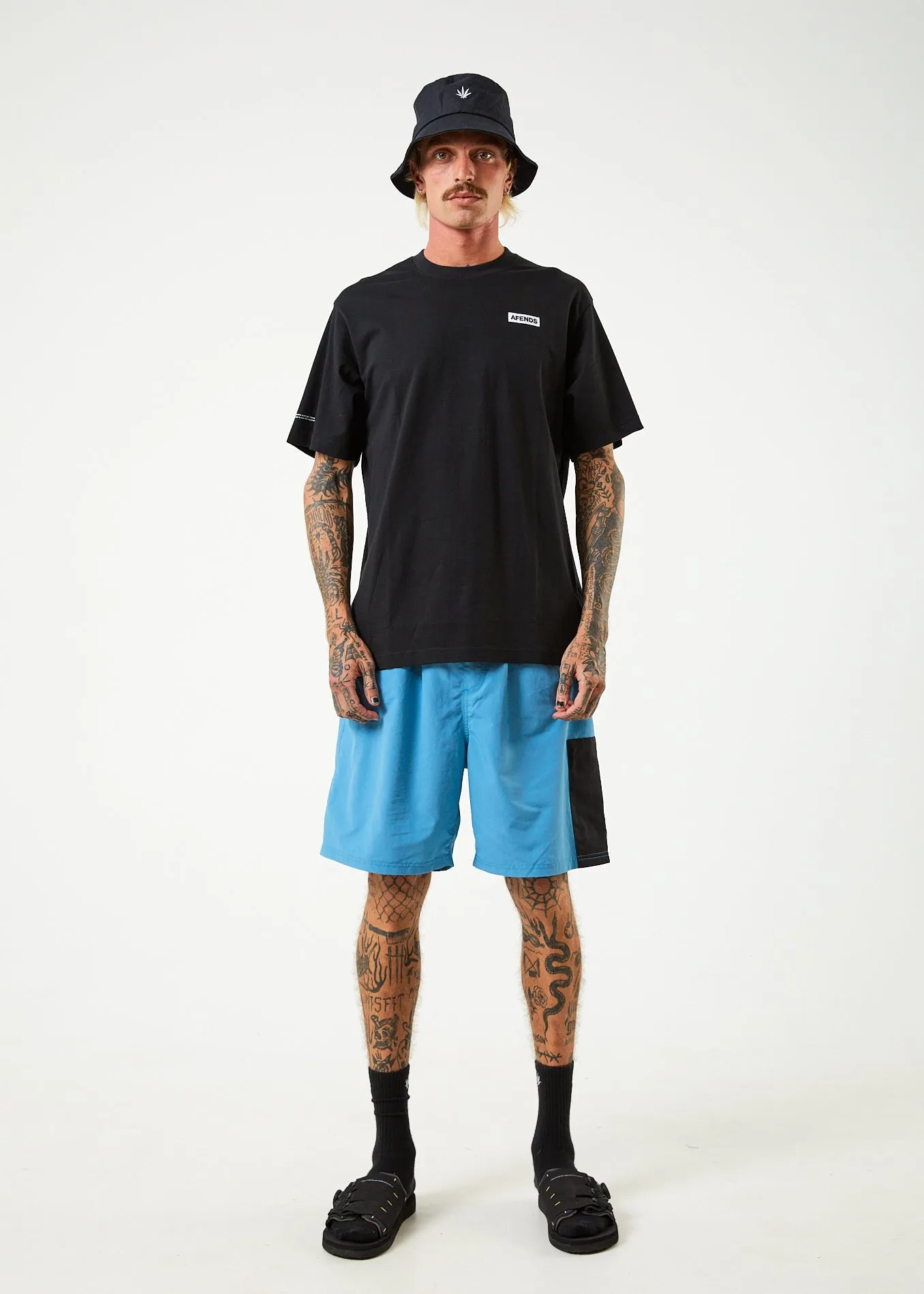 AFENDS Mens Information - Retro Graphic T-Shirt - Black sold by Afends product image thumbnail 3