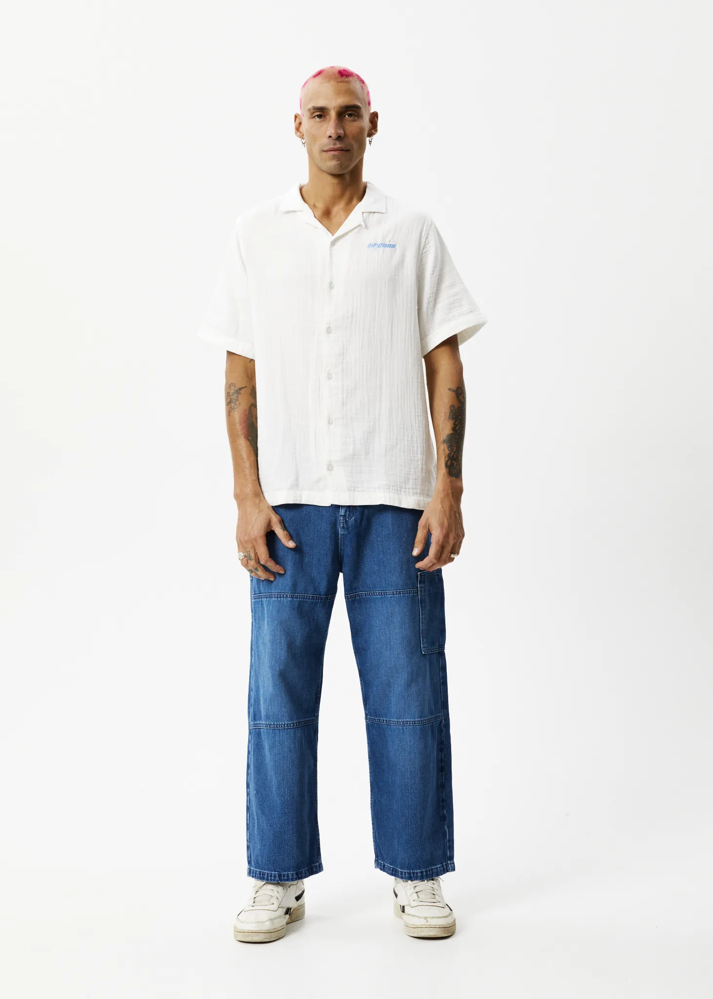 AFENDS Mens Stratosphere - Cuban Short Sleeve Shirt - Off White sold by Afends product image thumbnail 3