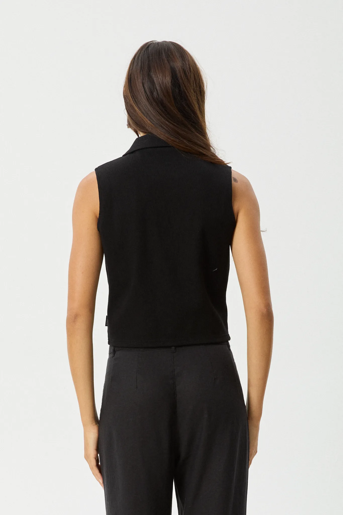 AFENDS Womens Eliza - Rib Sleeveless Shirt - Black sold by Afends product image thumbnail 5