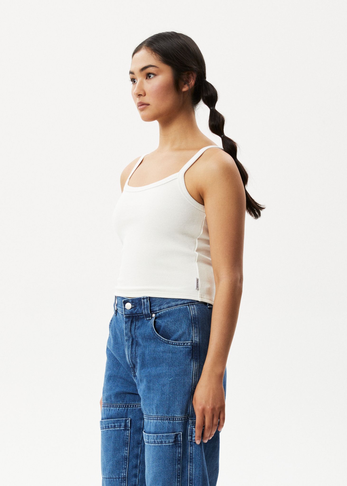 Afends Womens Taylor - Hemp Ribbed Singlet - Off White sold by Afends product image thumbnail 4