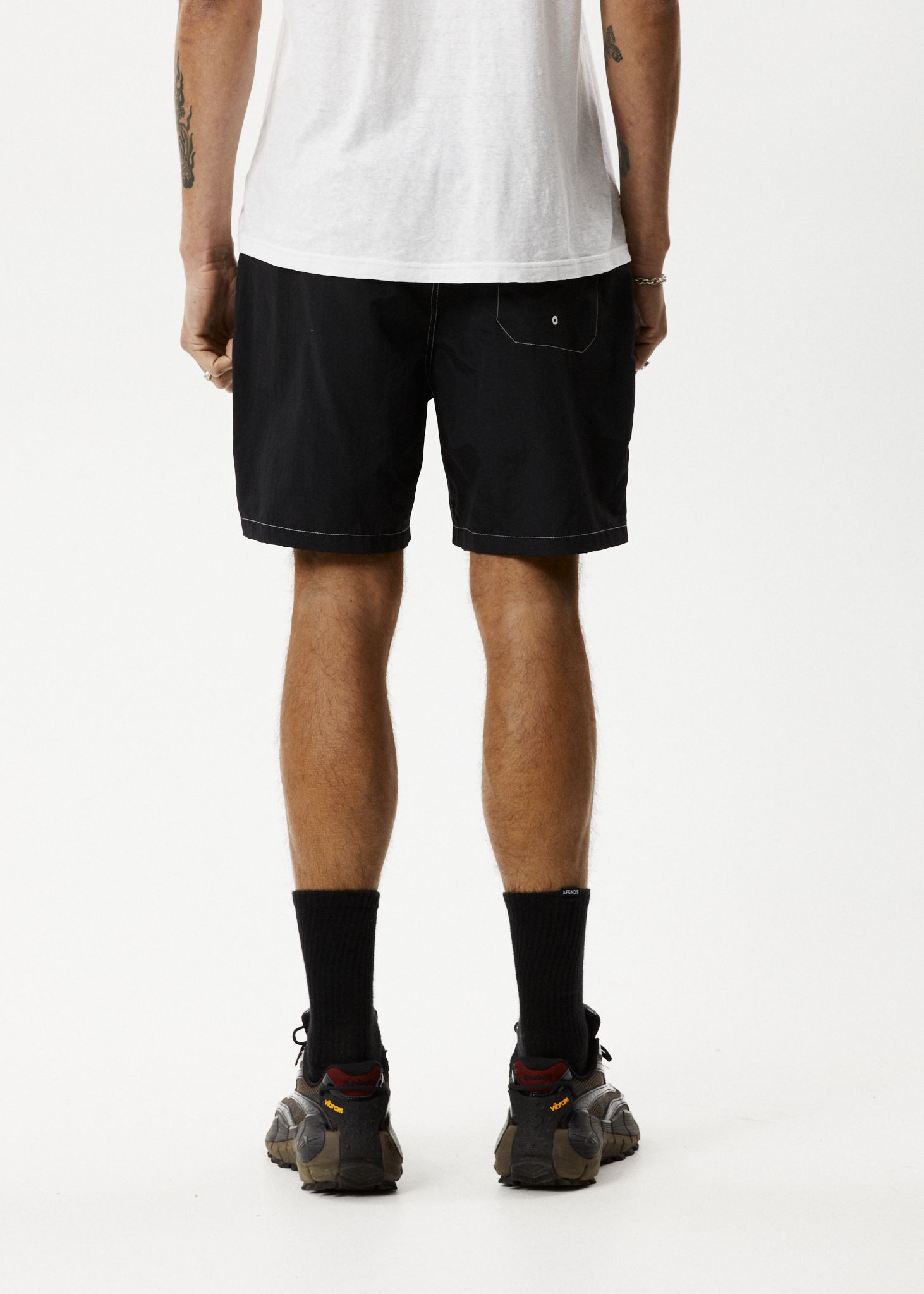 Afends Mens Baywatch Liquid Space - Elastic Waist Shorts - Black sold by Afends product image thumbnail 5