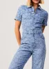 AFENDS Womens Zuri - Denim Floral Jumpsuit - Floral Blue sold by Afends