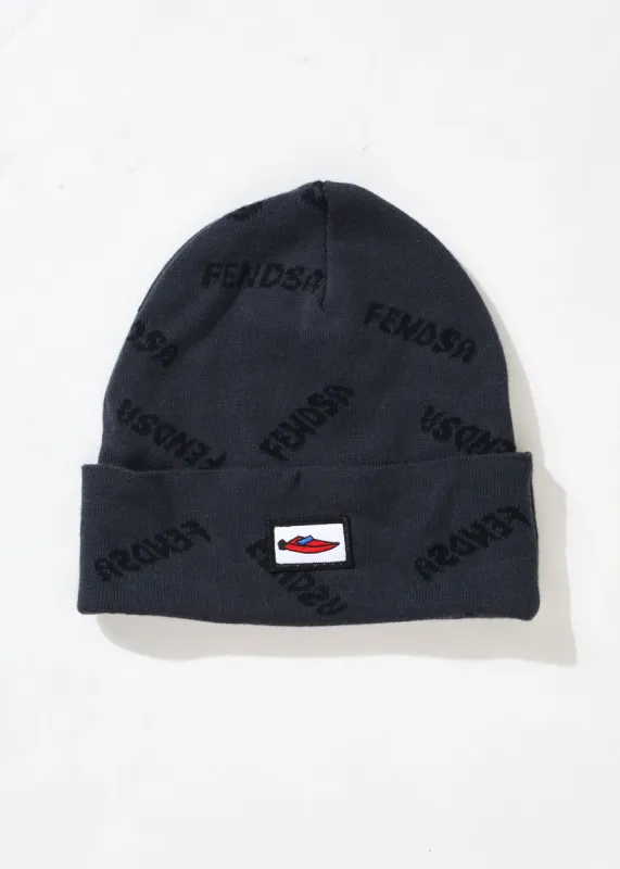 AFENDS Unisex Fendsa - Knit Beanie - Charcoal made by Afends