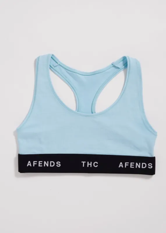 AFENDS Womens Romy - Hemp Sports Crop - Sky Blue sold by Afends