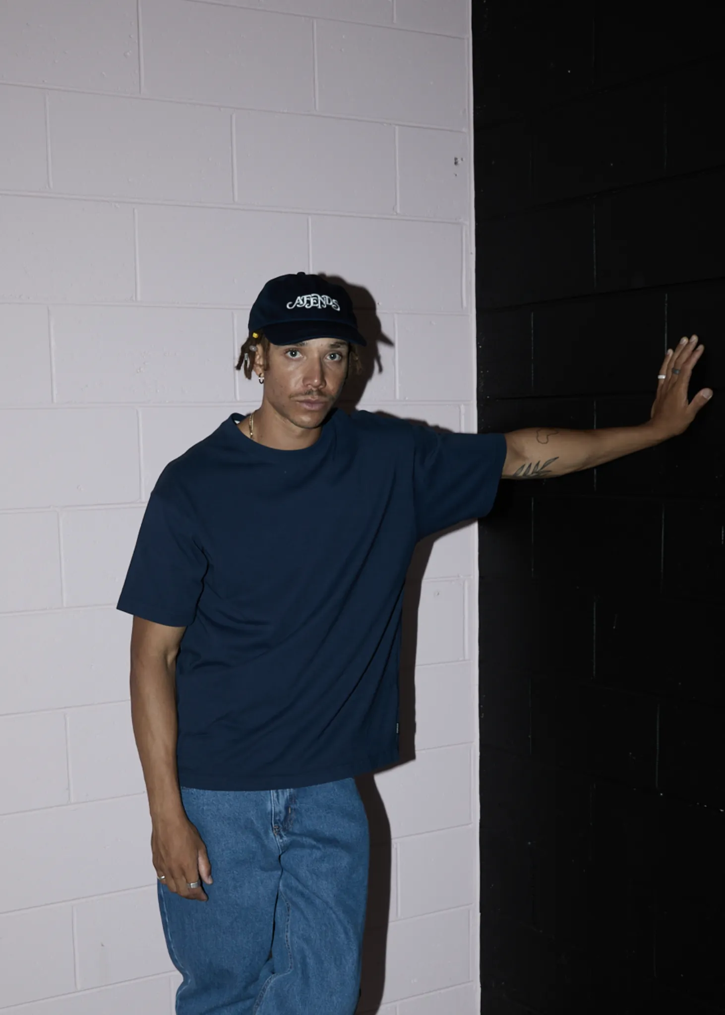 AFENDS Mens Genesis - Heavyweight Boxy Tee - Navy sold by Afends product image thumbnail 2