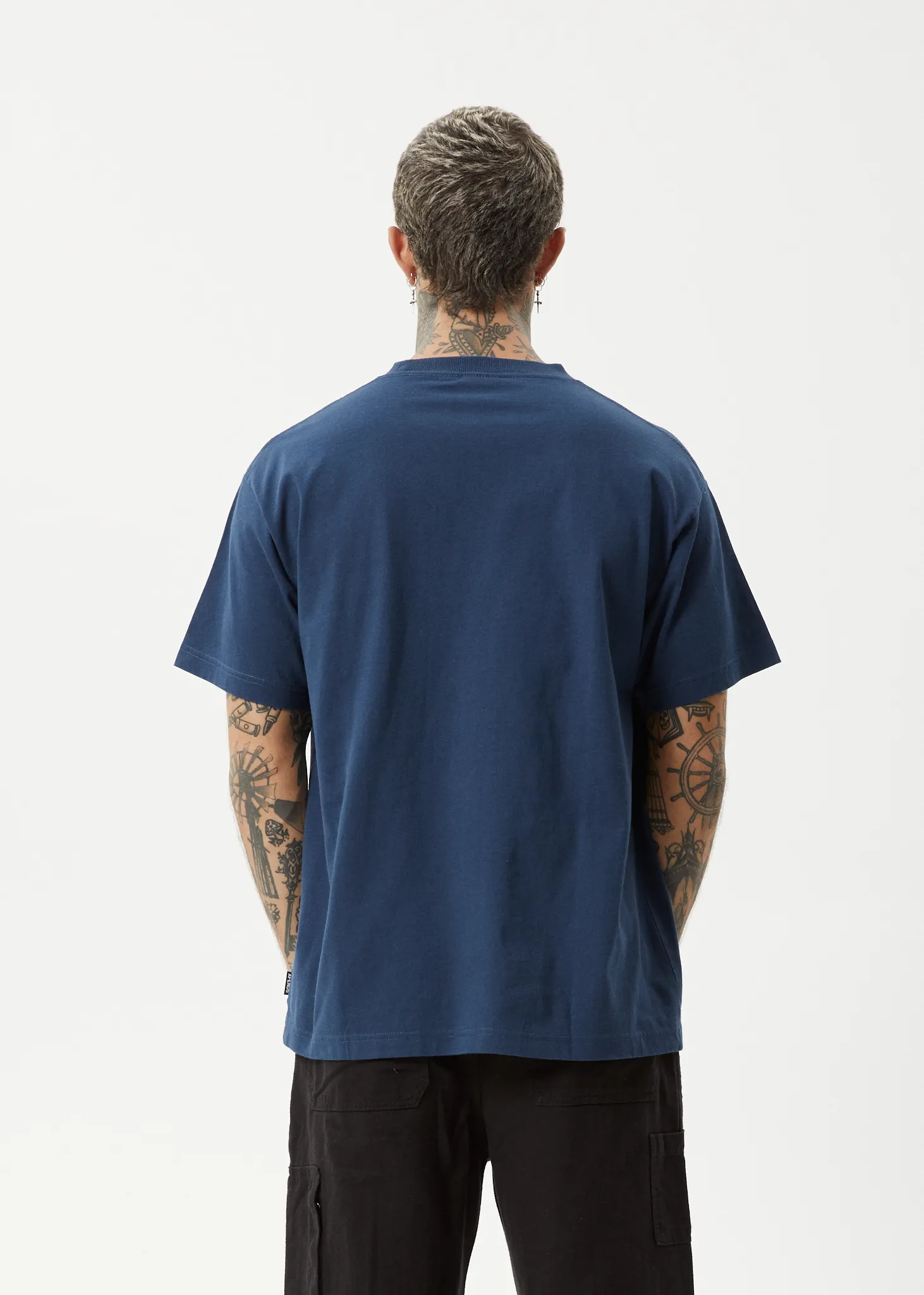 AFENDS Mens Genesis - Heavyweight Boxy Tee - Navy sold by Afends product image thumbnail 5