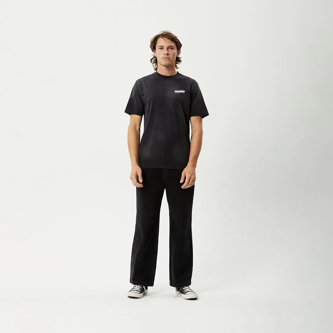 AFENDS Mens Eternal - Retro Graphic Logo T-Shirt - Worn Black sold by Afends product image thumbnail 5