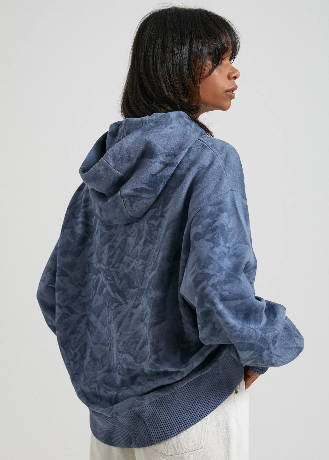 AFENDS Womens Evolve - Hemp Oversized Pull On Hood - Storm sold by Afends product image thumbnail 5