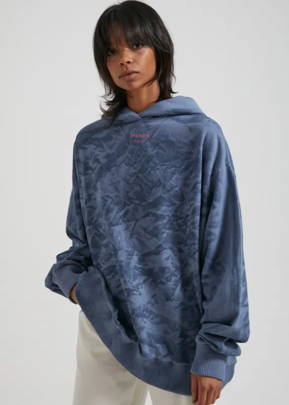 AFENDS Womens Evolve  - Hemp Oversized Pull On Hood - Storm sold by Afends