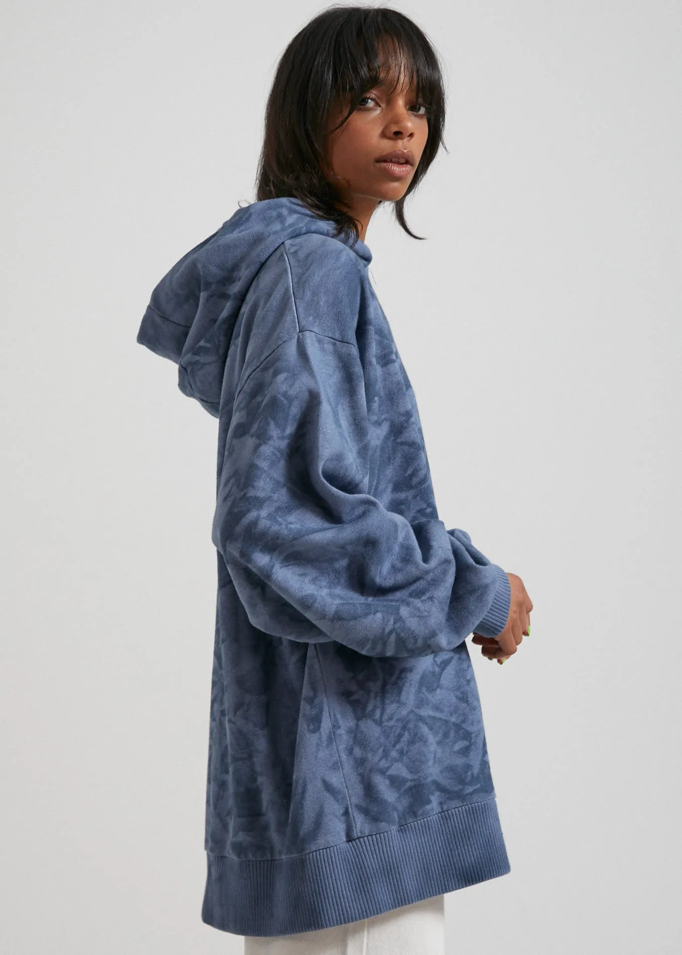 AFENDS Womens Evolve - Hemp Oversized Pull On Hood - Storm sold by Afends product image thumbnail 3