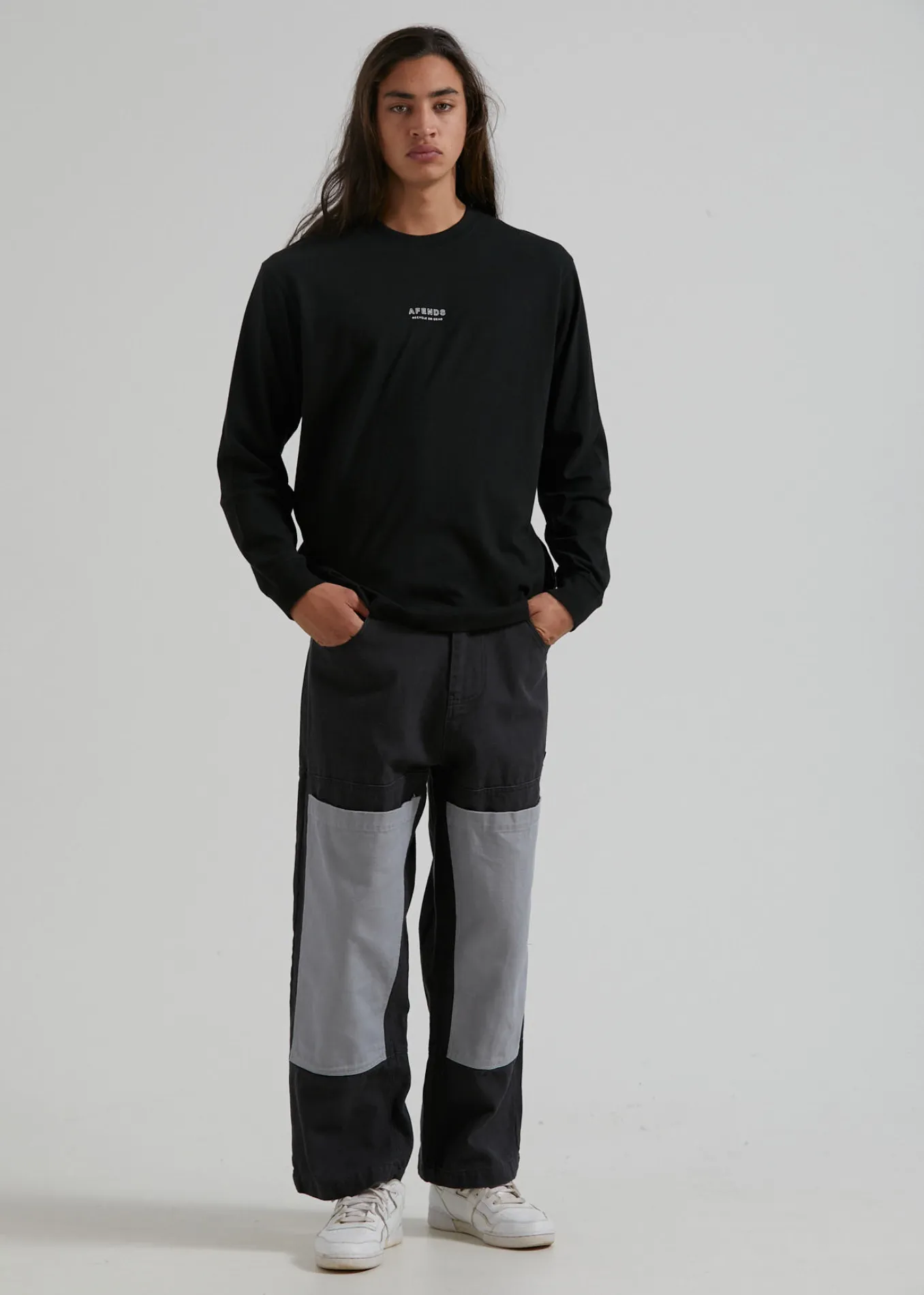 AFENDS Mens Credits - Long Sleeve T-Shirt - Black sold by Afends product image thumbnail 3