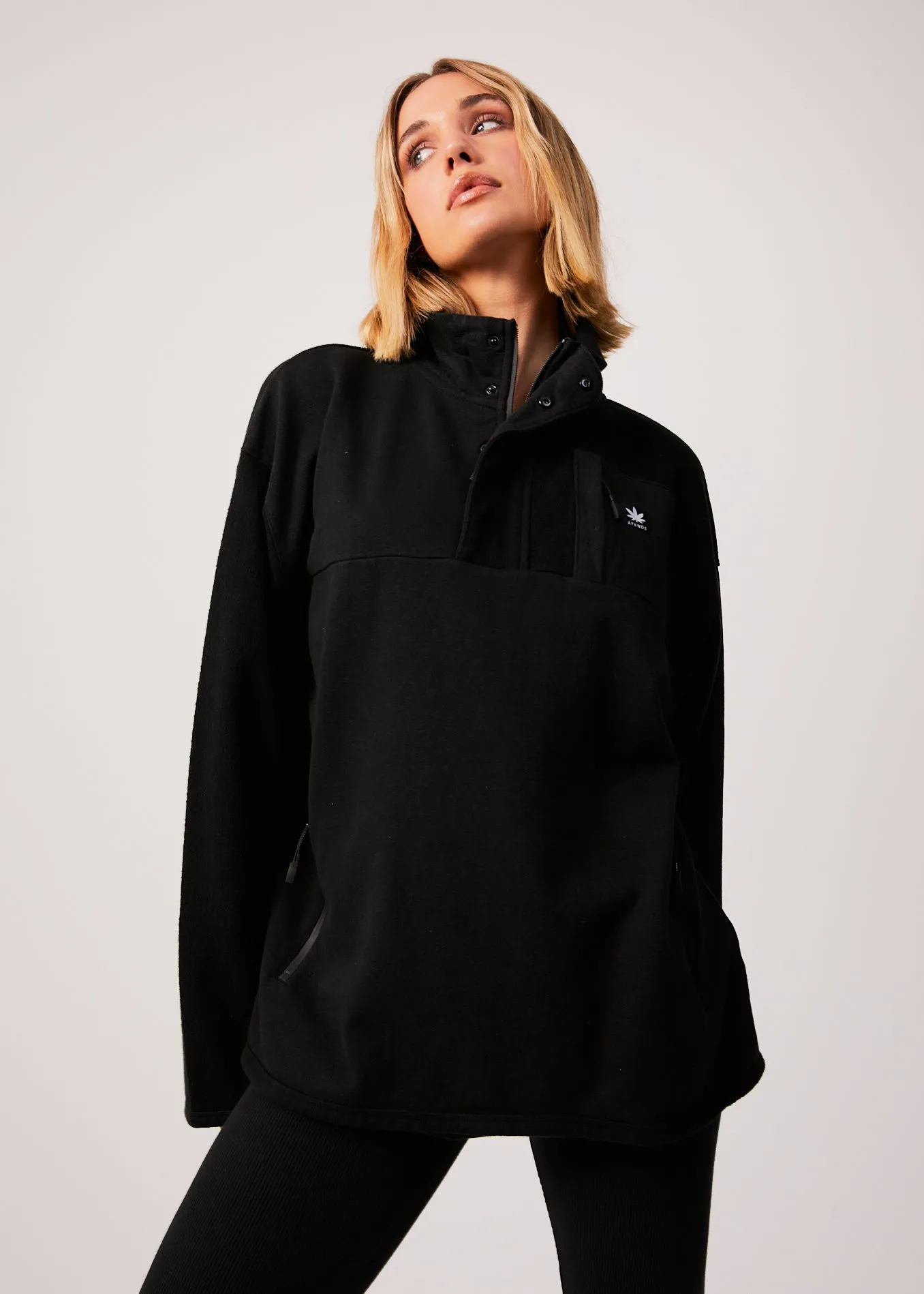 AFENDS Unisex Creation - Unisex Panel Crew Neck Jumper - Black sold by Afends product image thumbnail 2