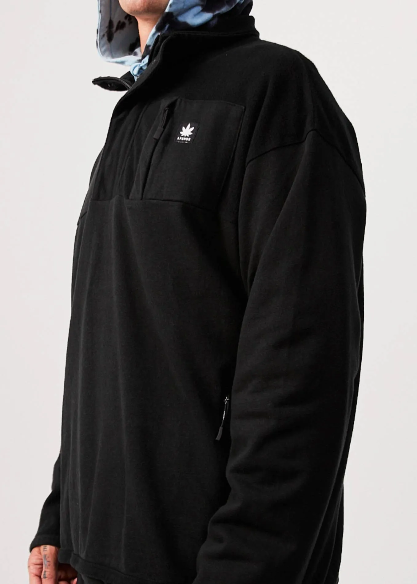 AFENDS Unisex Creation - Unisex Panel Crew Neck Jumper - Black sold by Afends product image thumbnail 3