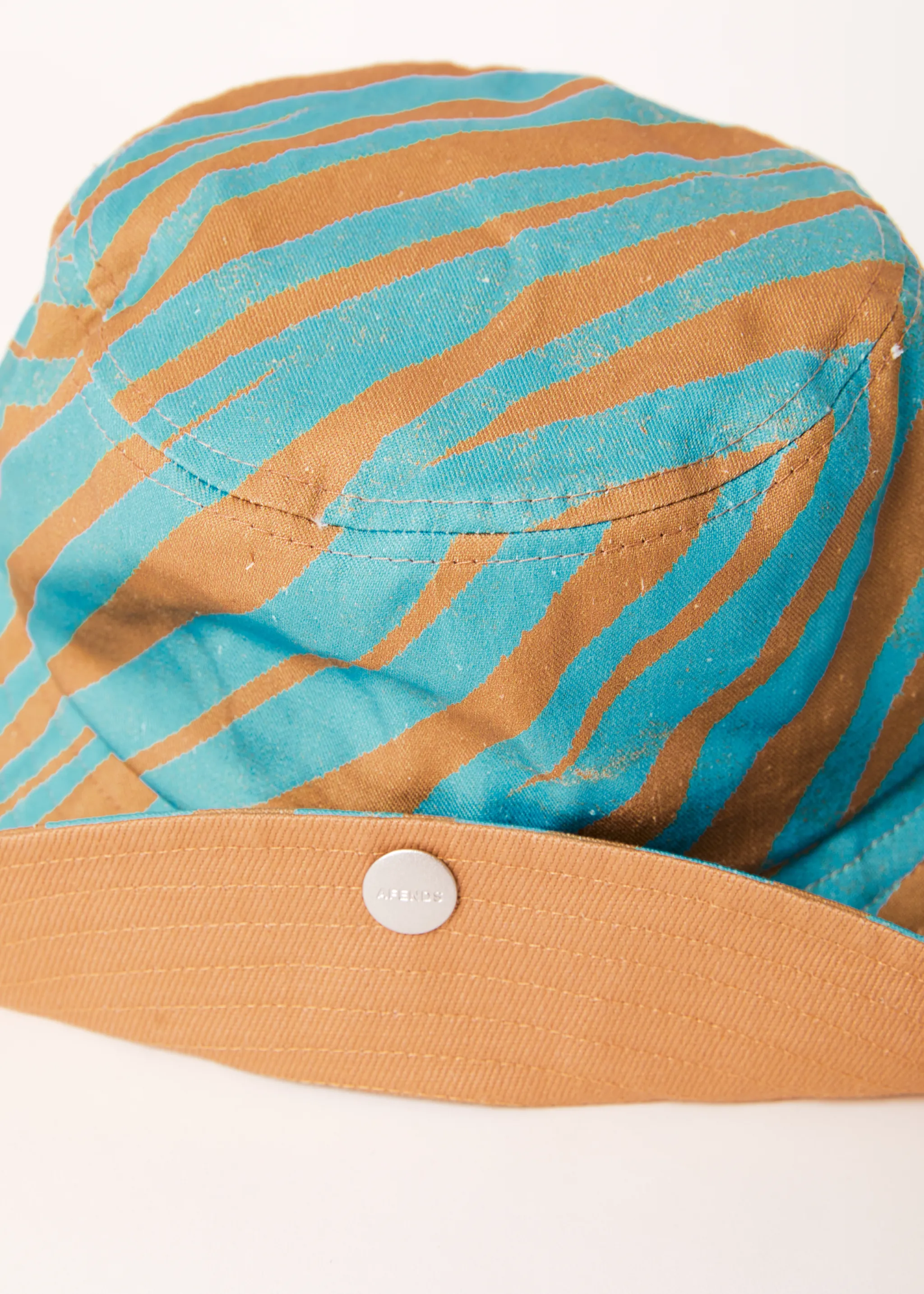 AFENDS Unisex Adi - Wide Brim Bucket Hat - Blue Stripe sold by Afends product image thumbnail 5