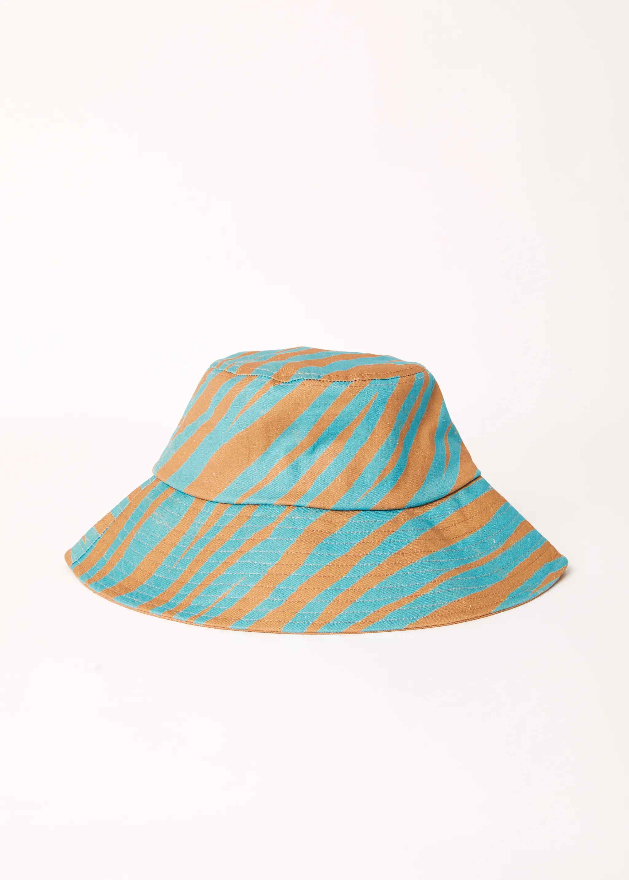 AFENDS Unisex Adi - Wide Brim Bucket Hat - Blue Stripe sold by Afends product image thumbnail 4