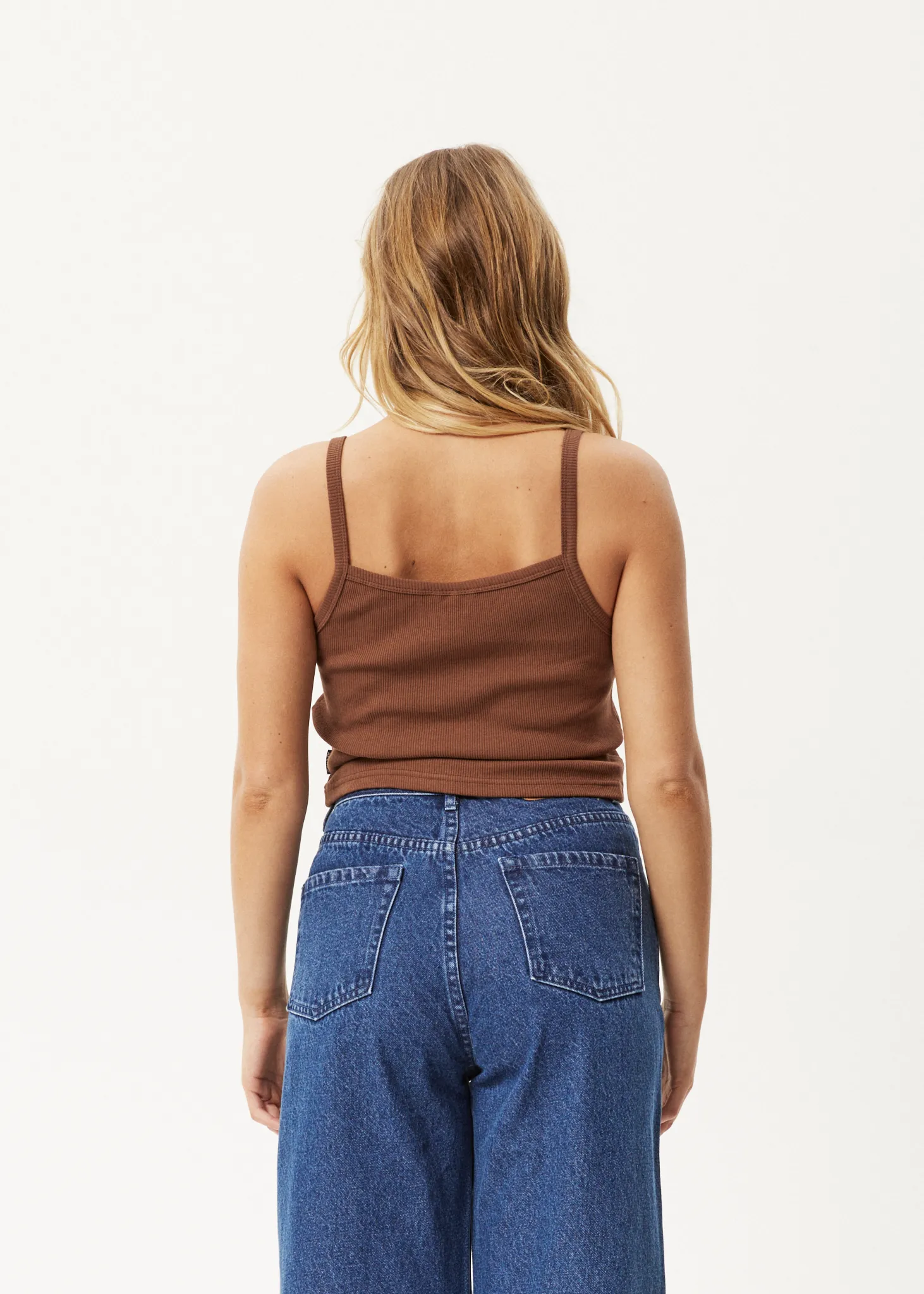 AFENDS Womens Taylor - Rib Singlet - Toffee sold by Afends product image thumbnail 3
