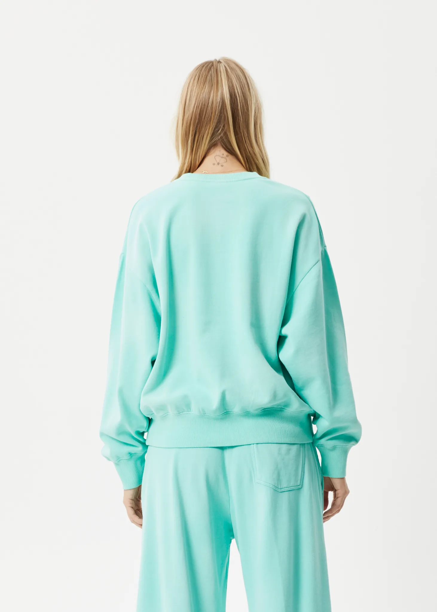 AFENDS Womens Boundless - Crew Neck Jumper - Worn Jade sold by Afends product image thumbnail 4