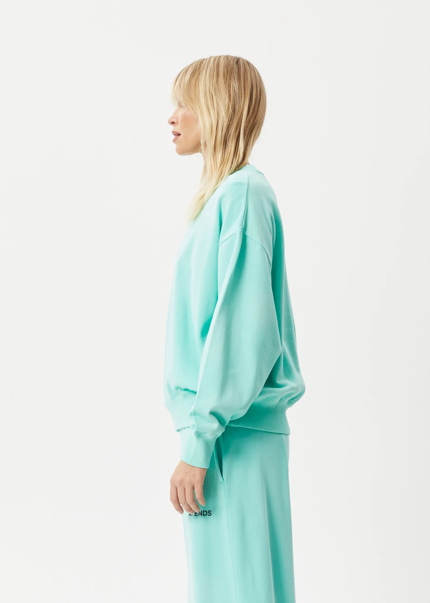 AFENDS Womens Boundless - Crew Neck Jumper - Worn Jade sold by Afends product image thumbnail 5