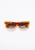 AFENDS Unisex Clementine - Sunglasses - Clear Orange sold by Afends