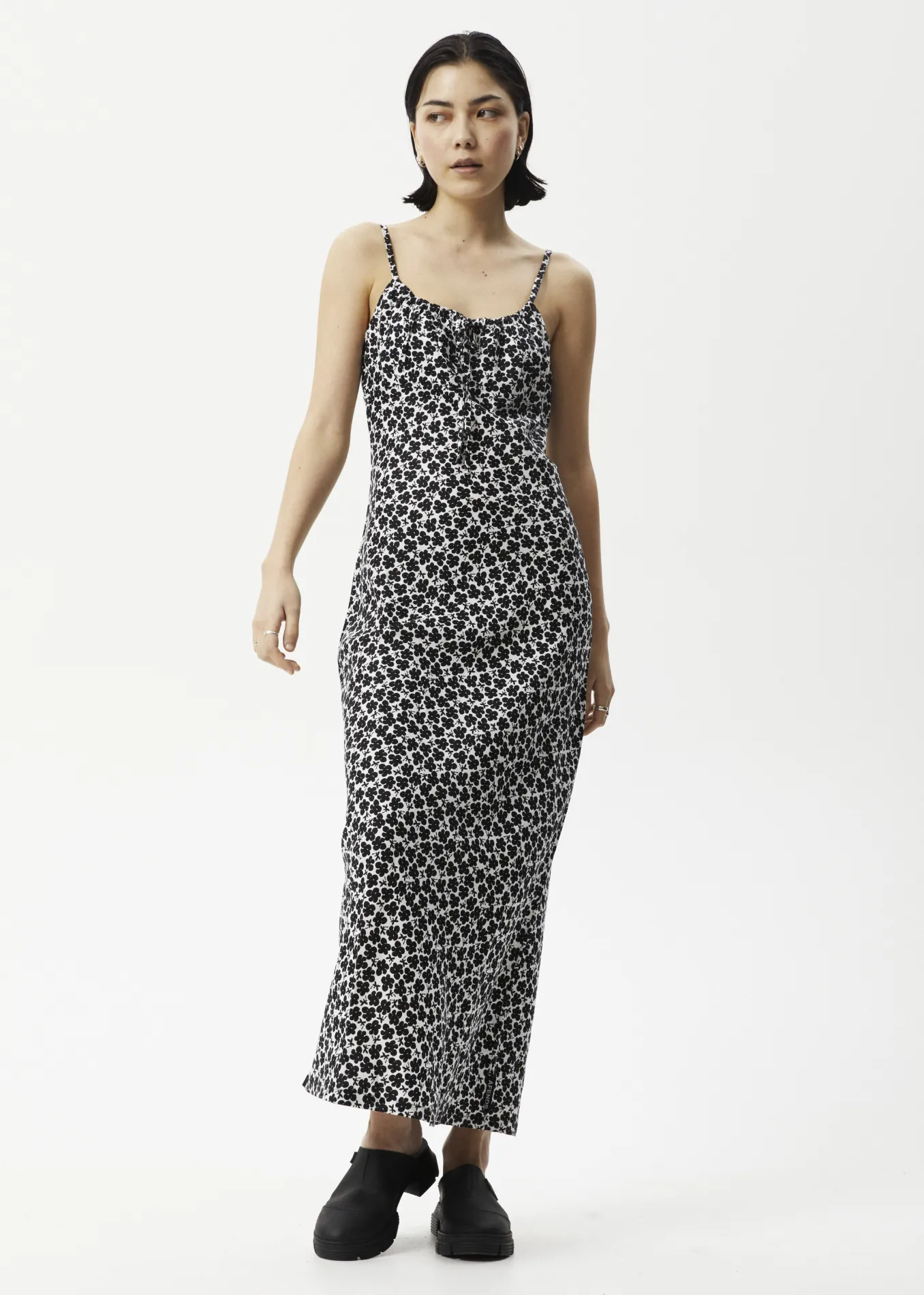 AFENDS Womens Madeline Dallas - Maxi Dress - Black Floral sold by Afends