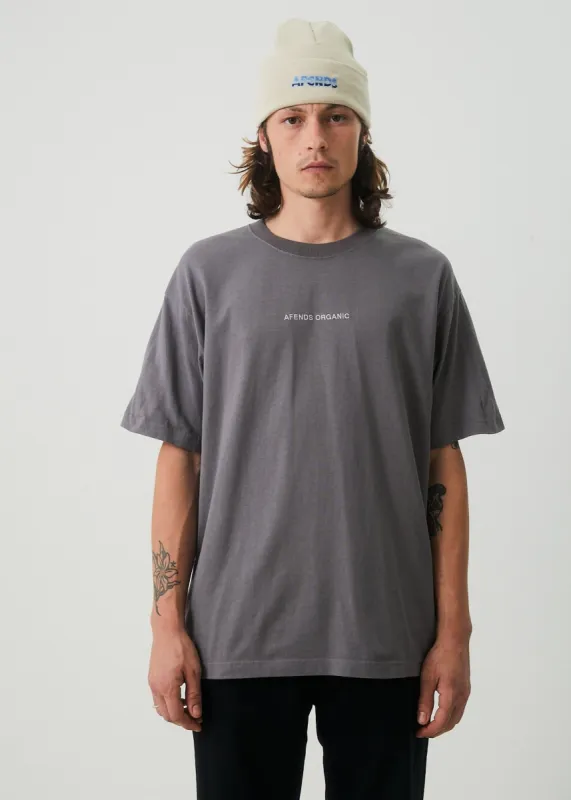 Afends Unisex Return - Unisex Organic Oversized T-Shirt - Steel sold by Afends