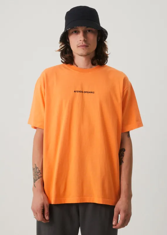 Afends Unisex Return - Unisex Organic Oversized T-Shirt - Papaya sold by Afends