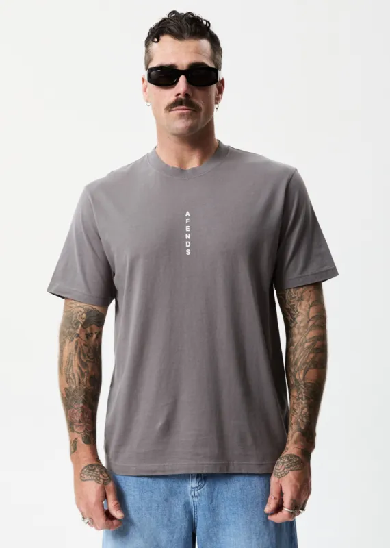 Afends Mens Luxury - Recycled Retro T-Shirt - Steel sold by Afends