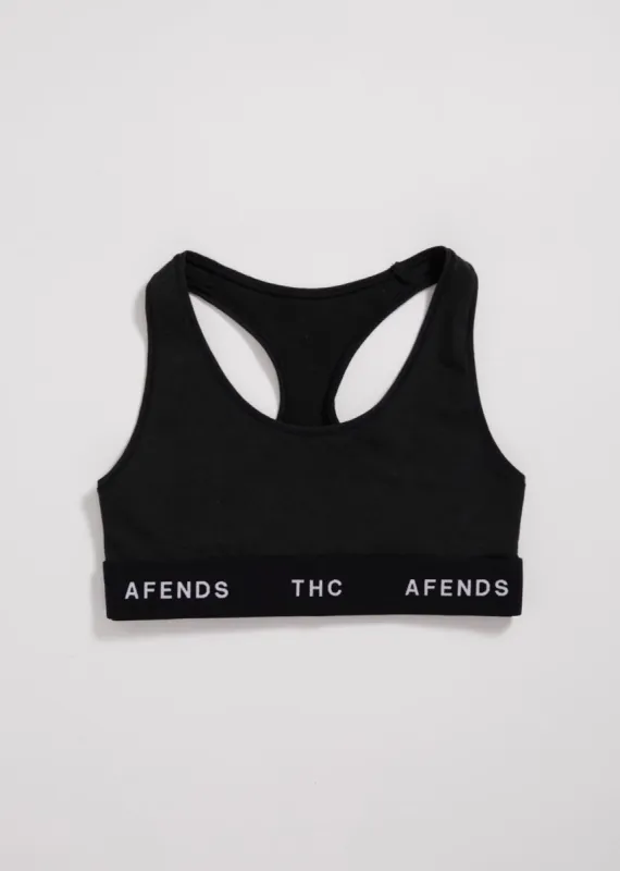 Afends Womens Romy - Hemp Sports Crop - Black sold by Afends