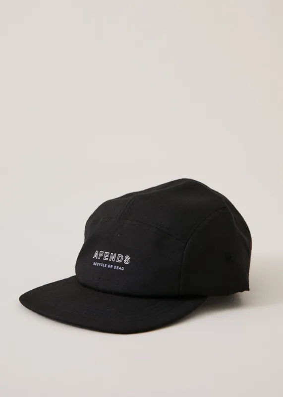 Afends Unisex Misprint - Organic Panelled Cap - Black sold by Afends
