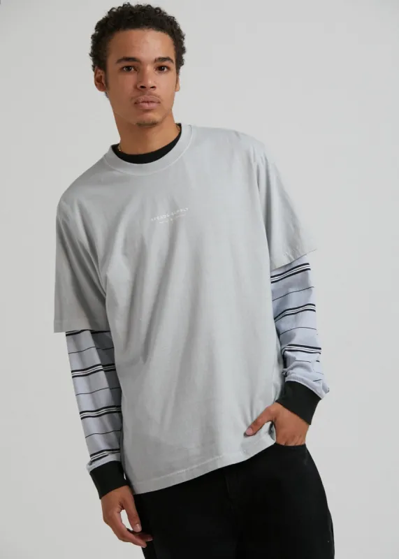 Afends Mens Transit - Recycled Retro Fit T-Shirt - Glacier sold by Afends