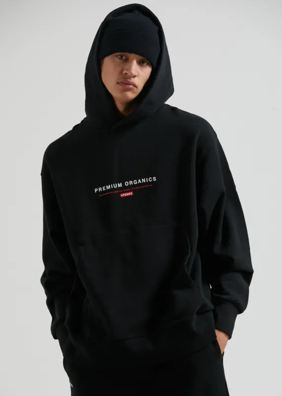 Afends Unisex Razor - Unisex Organic Oversized Hoodie - Black sold by Afends