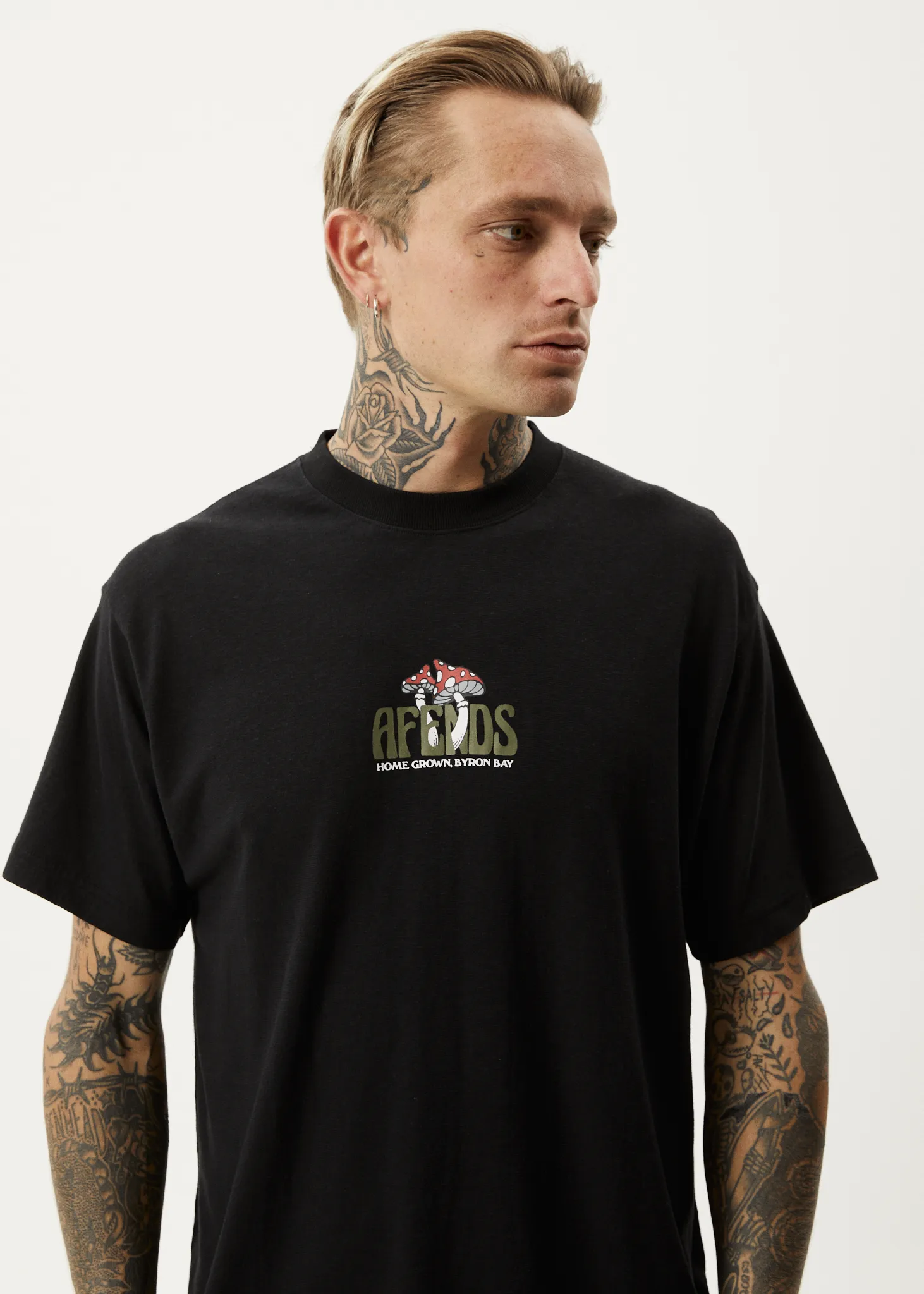 AFENDS Mens Let It Grow - Boxy Tee - Black sold by Afends product image thumbnail 5