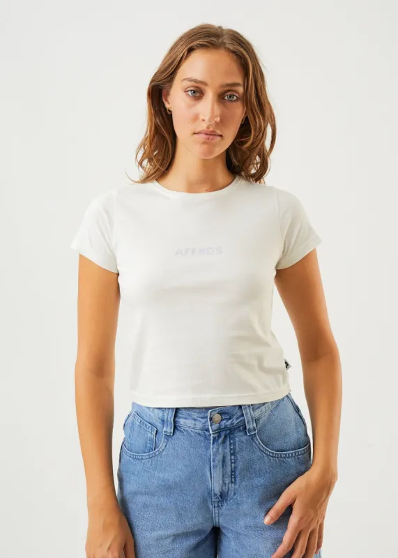 Afends Womens Dua - Recycled Baby T-Shirt - Off White sold by Afends