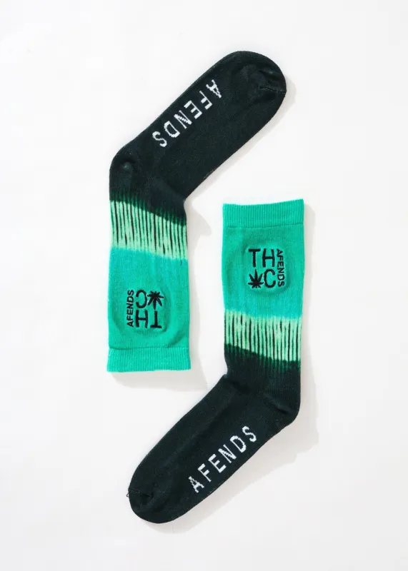 Afends Unisex Homebound - Hemp Crew Socks - Mint sold by Afends